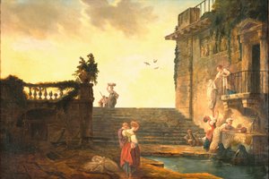 Çeşmede Çamaşırcı Kadınlar, c.1770-75 by Hubert Robert